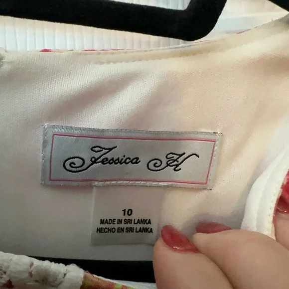 NWT Jessica Howard Pink& Green Floral Dress Size 10 - Picture 4 of 9